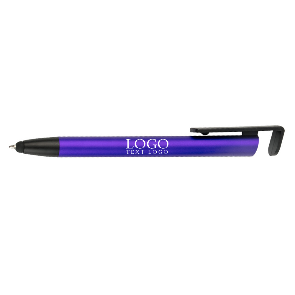 Custom iSlimster Stylus Plastic Pens purple with logo