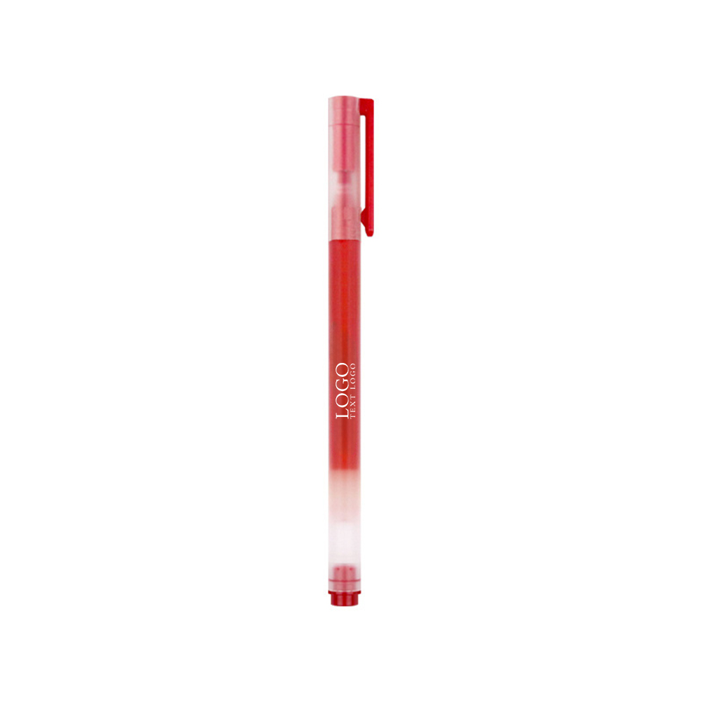 Customized Brittany Stick Plastic Ballpoint Pen red with logo