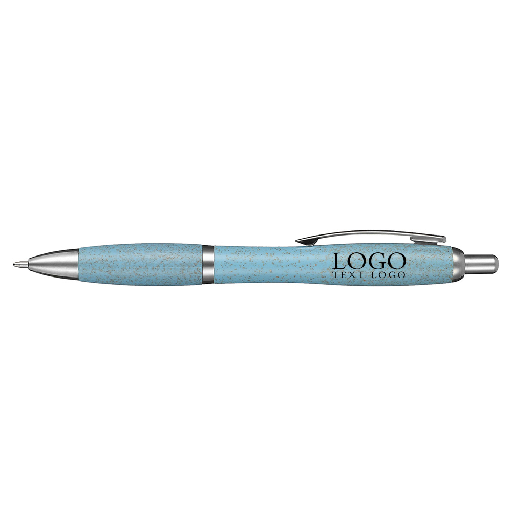 Customized Unique Retractable Pens blue with logo