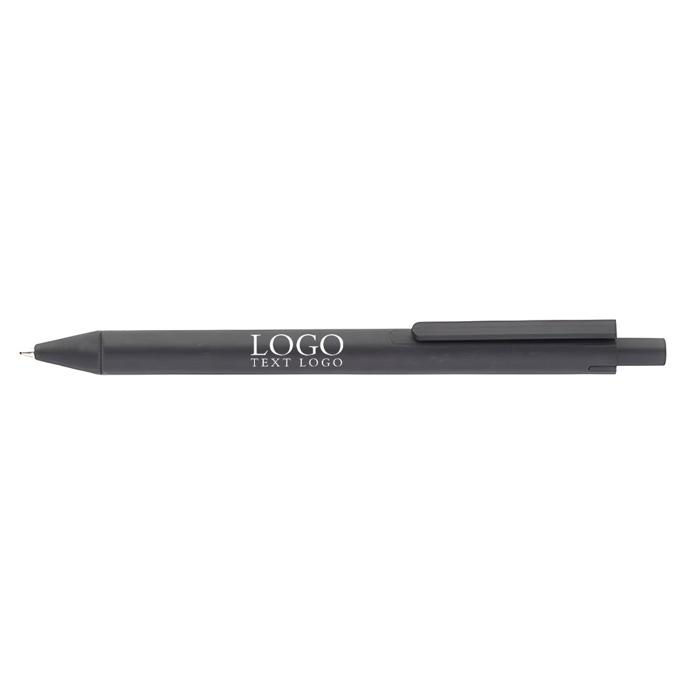 Full Color Secluded Click Pens black with logo