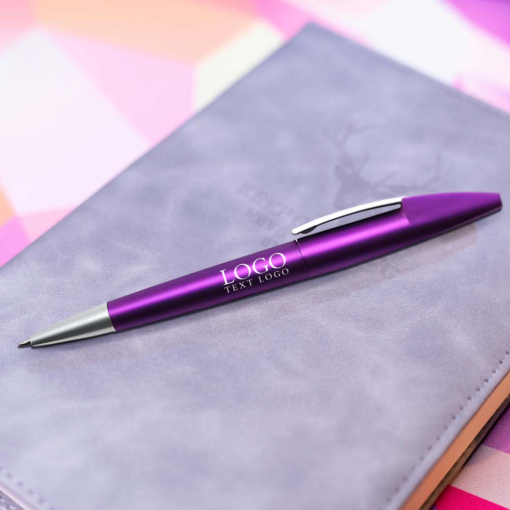 Personalized Twist Action Ballpoint Pen With Chrome Clip