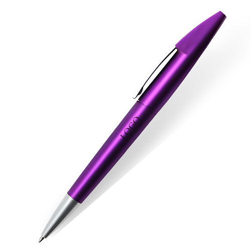 Twist Action Ballpoint Pen With Chrome Clip