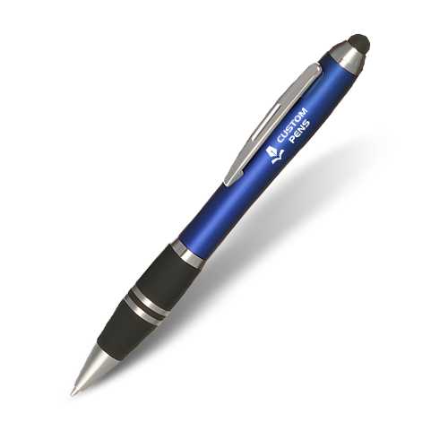Promo Colored Barrel Ballpoint Pens With Stylus Grip