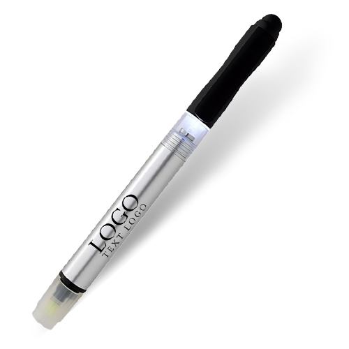 Promo Illuminate 4-In-1 Highlighter Stylus Ballpoint Pen With LED
