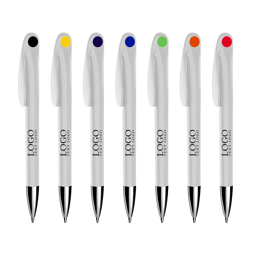 Advertising Ballpoint Pen-  Pure White Barrel Signature Pen-Combination chart