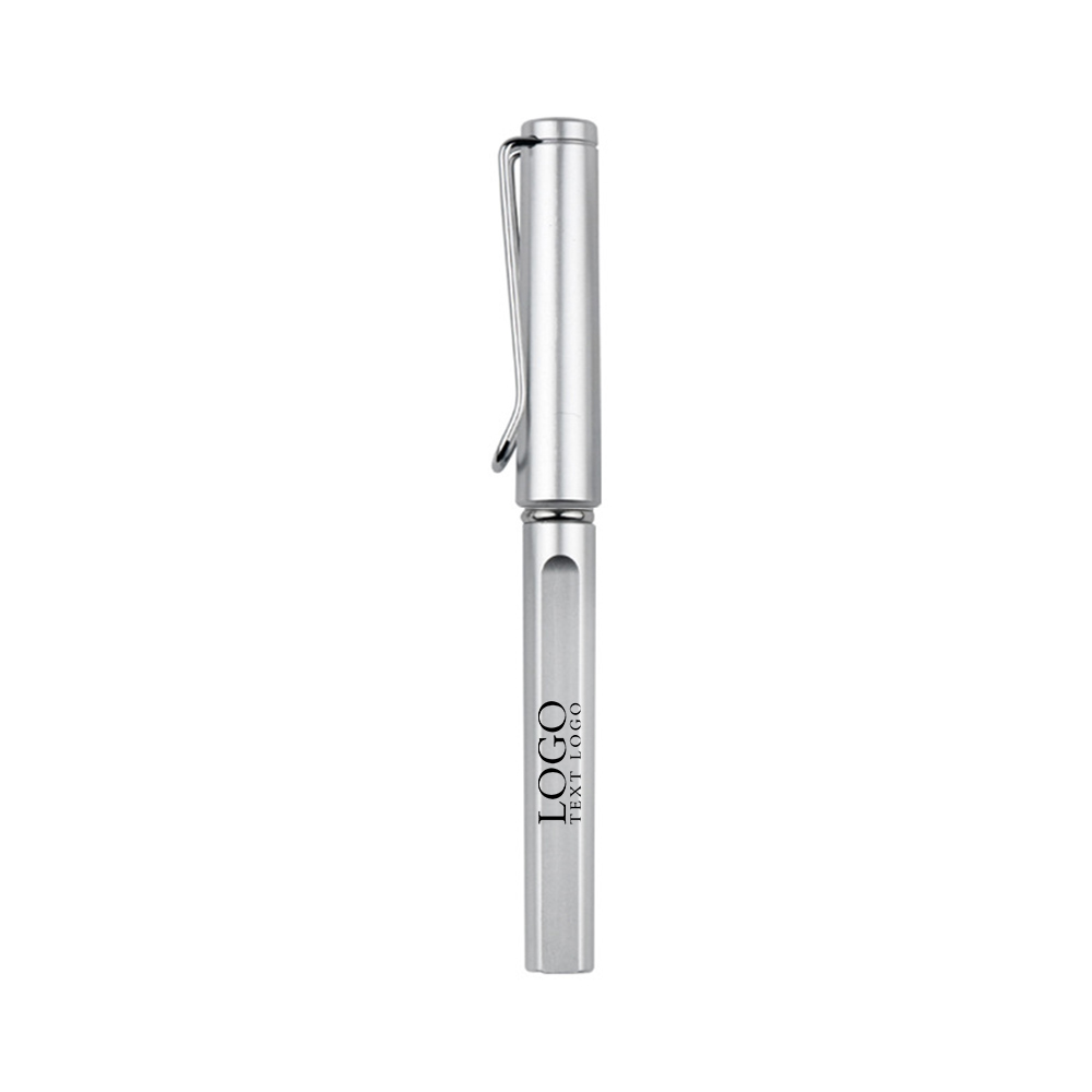 Custom Comfort Write Plastic Pen  sliver with logo