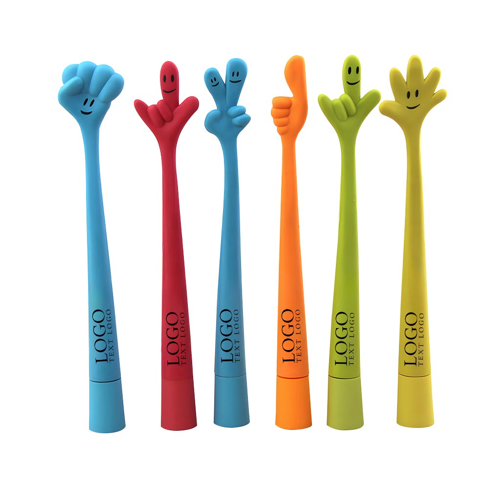 Free bending pen cute ballpoint pen finger pen combination