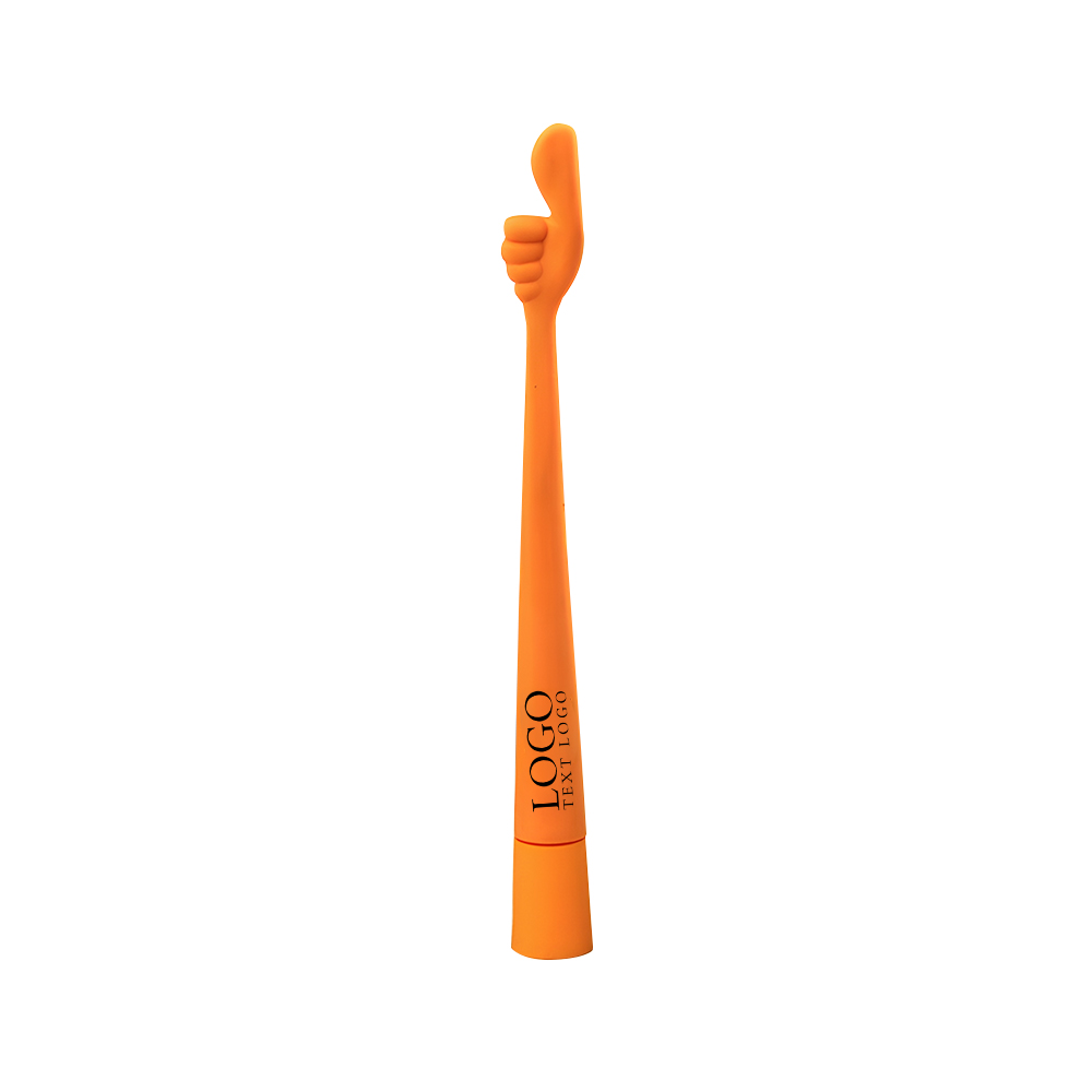 Free bending pen cute ballpoint pen finger pen orange with logo