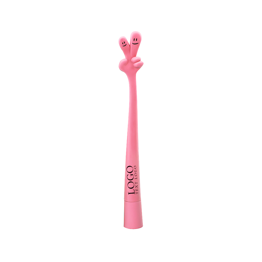 Free bending pen cute ballpoint pen finger pen pink with logo
