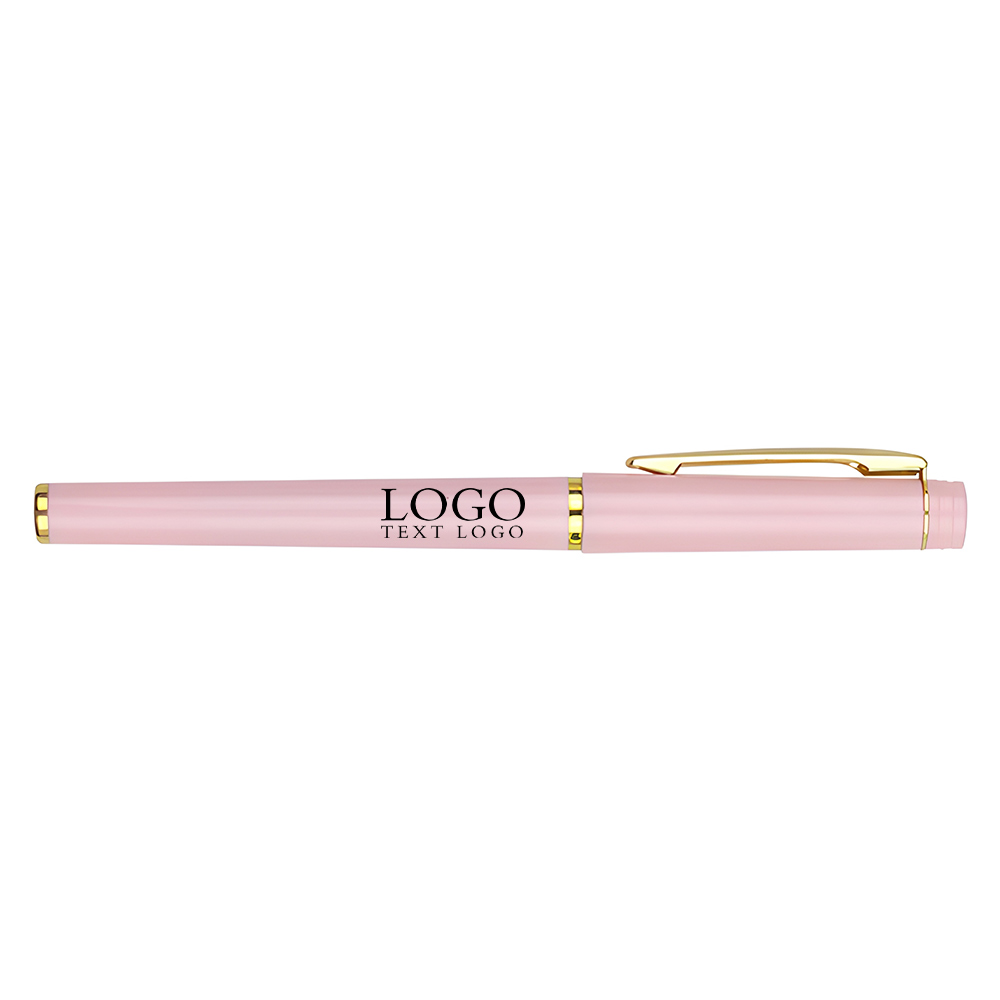 Metal clip business pen quality pen pink with logo
