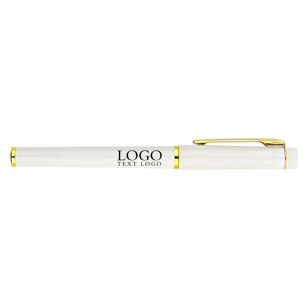 Metal clip business pen quality pen white with logo
