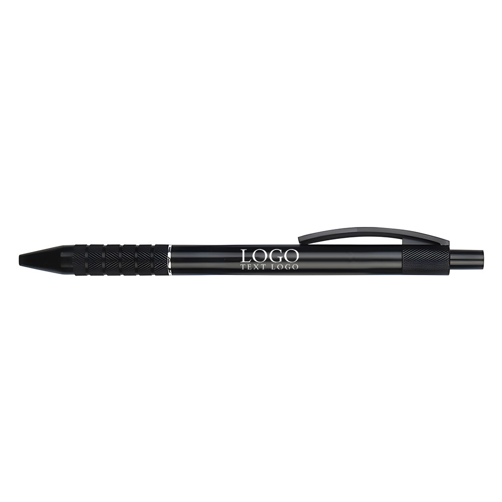 Metal custom advertising pen high quality wholesale push pen black with logo