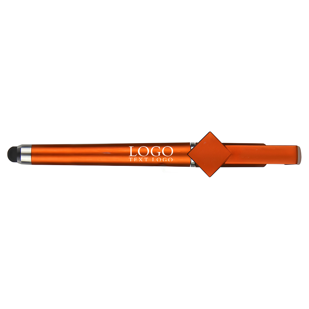 Multi-functional Pen & Phone Holder And Stylus+orange with logo