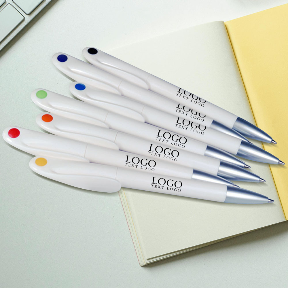 Personalized Advertising Ballpoint Pen-  Pure White Barrel Signature Pen