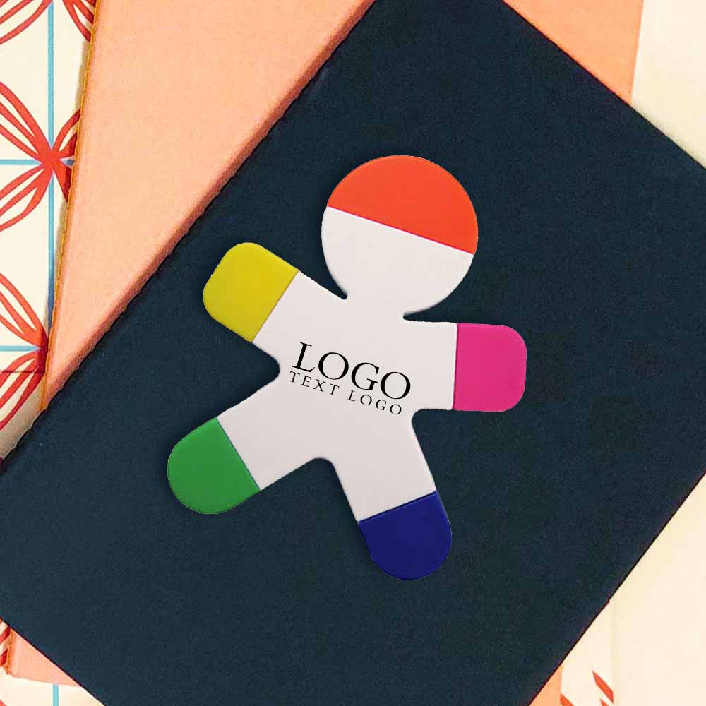 Personalized Cute humanoid colored highlighter 5 colors oblique tip marker