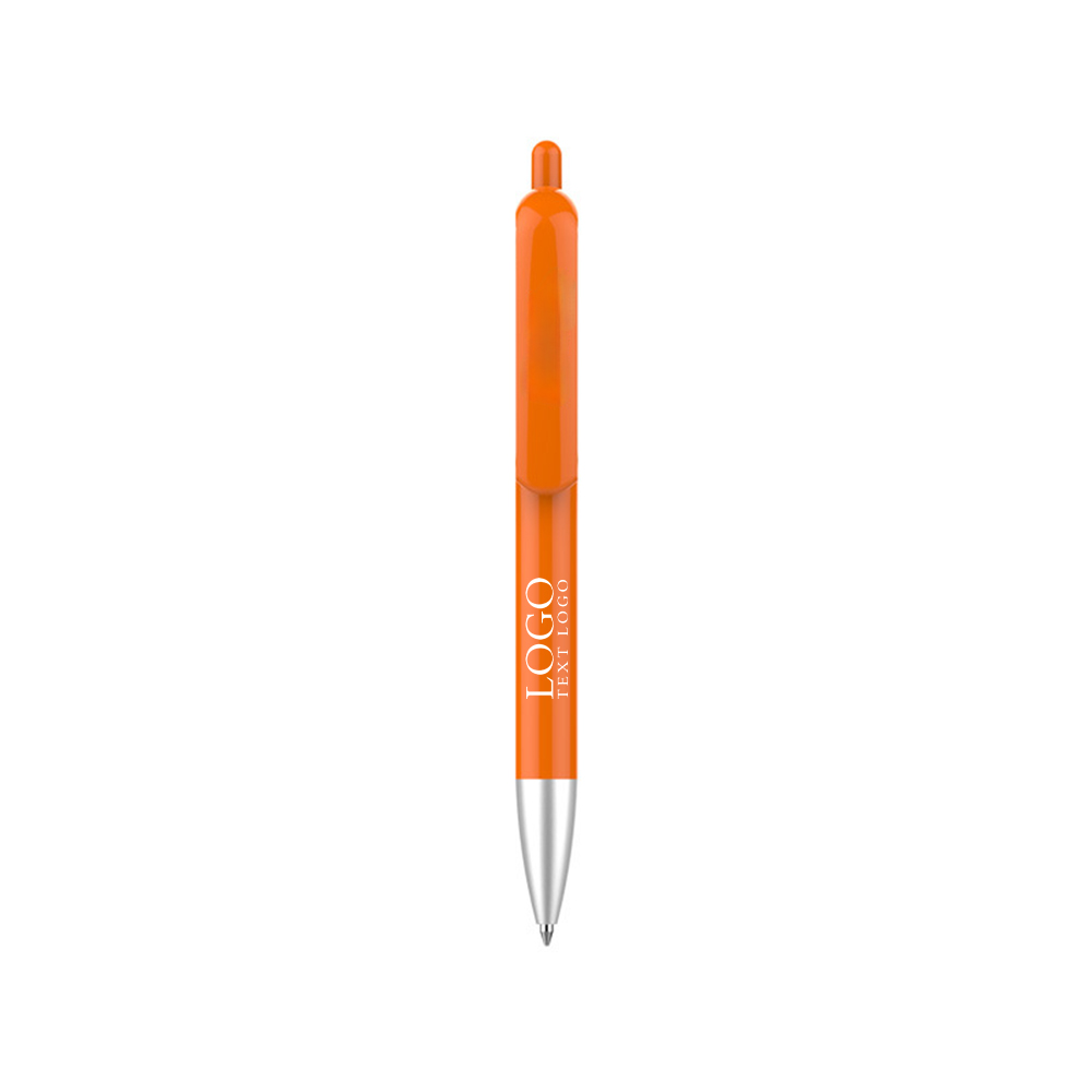 Gepersonaliseerde Shouter Plastic Pennen combinatie oranje met logo