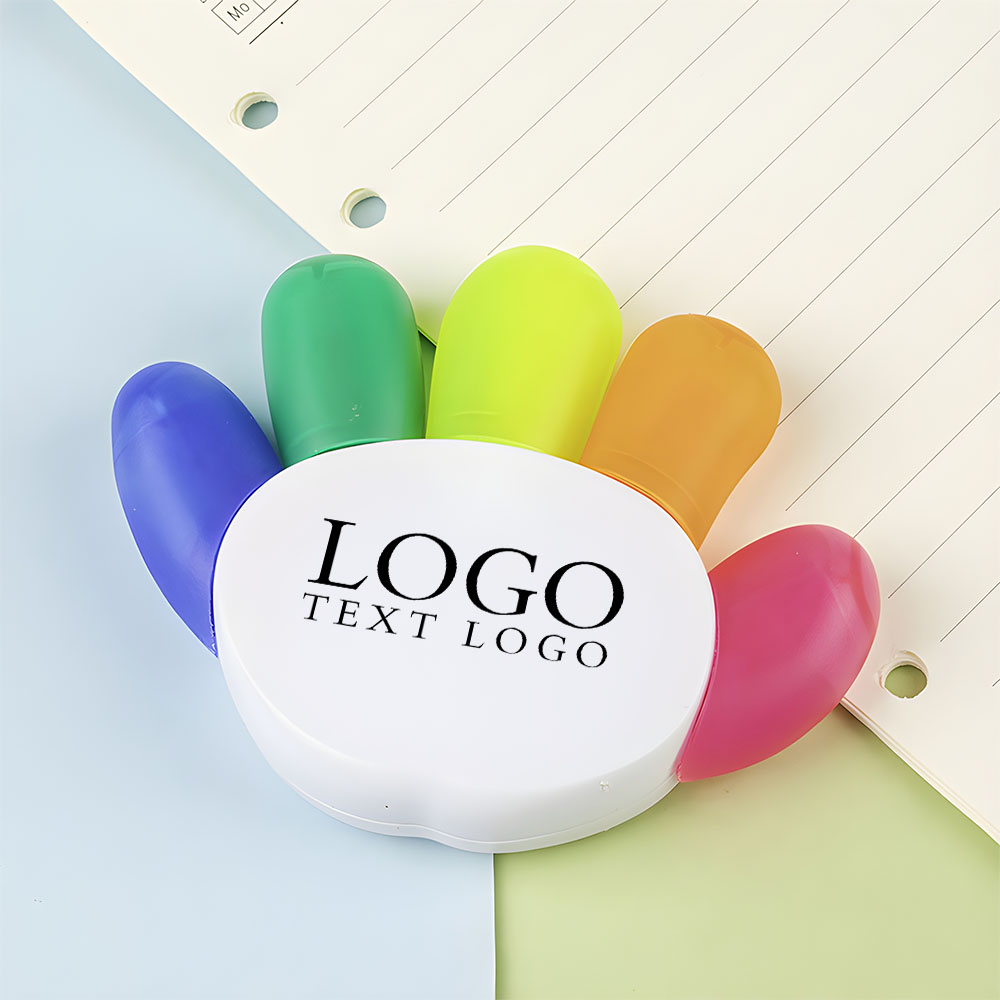Personalized Unique Shaped Five Color Highlighter Pen 