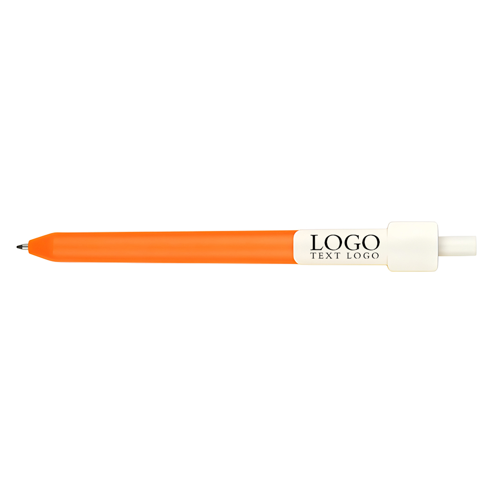 Retractable Candy Colored QR Code Ballpoint Pen+orange with logo