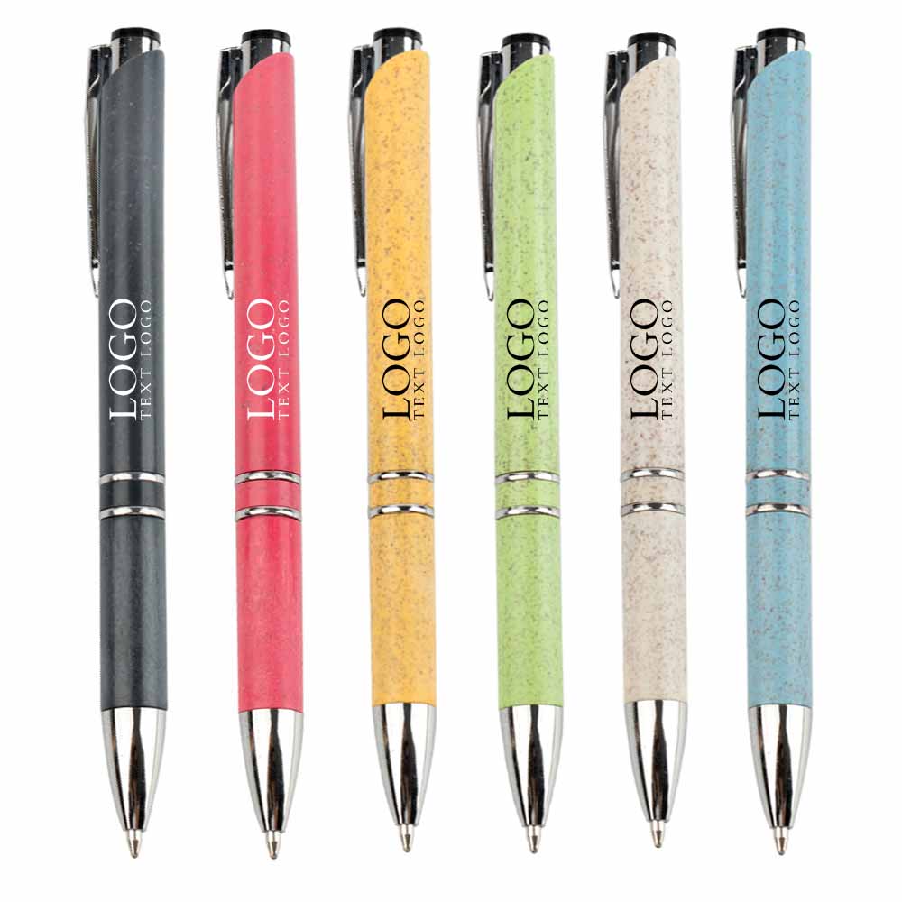 Wheat straw environmentally friendly ballpoint pen