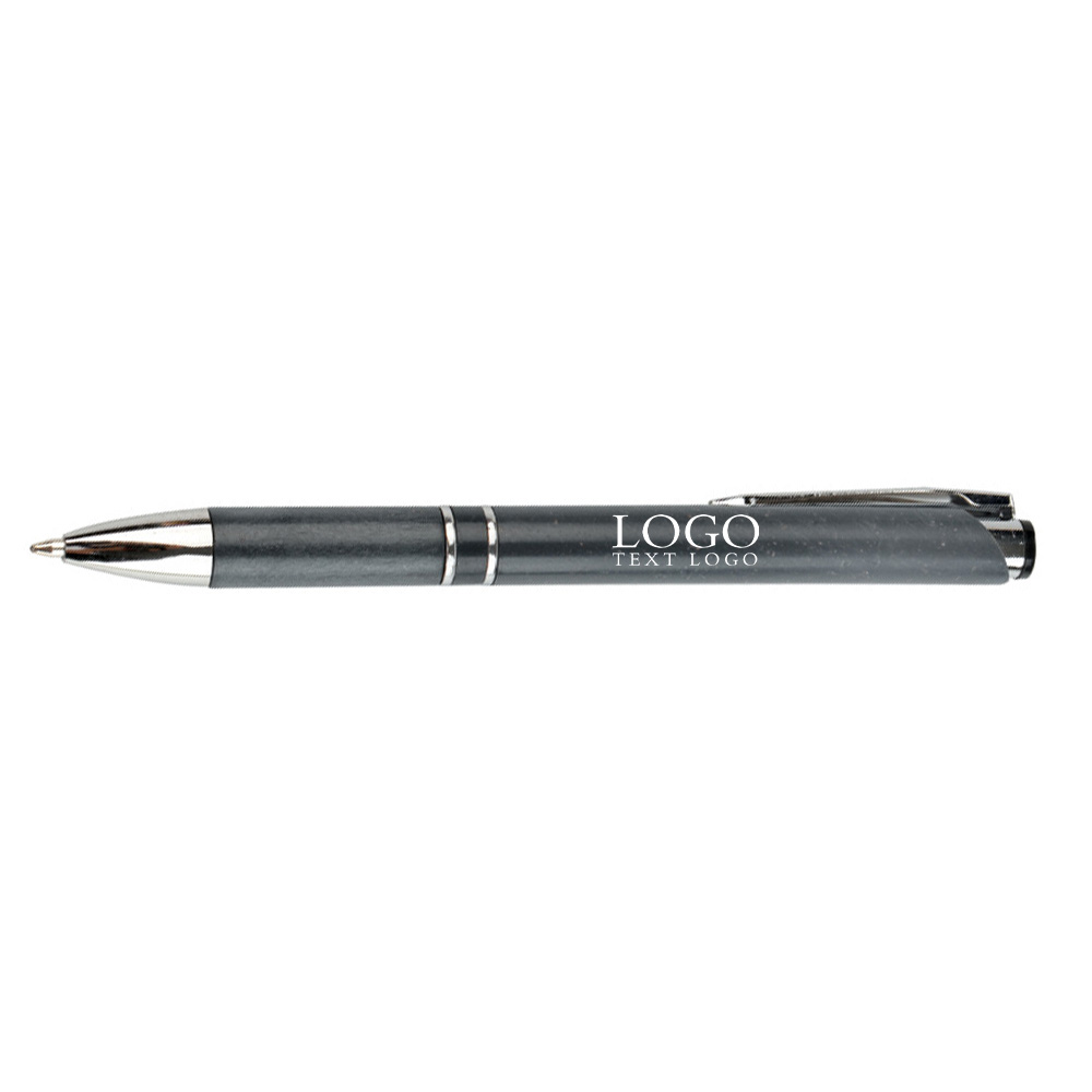 Wheat straw environmentally friendly ballpoint pen black with logo