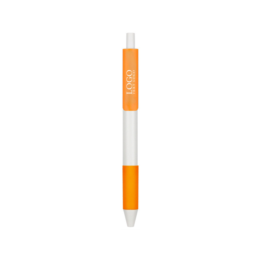Custom Xact Chrome Plastic Fine Point Pen+orange with logo