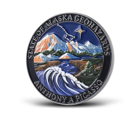 Alaska 3D Challenge Coins with UV Printed