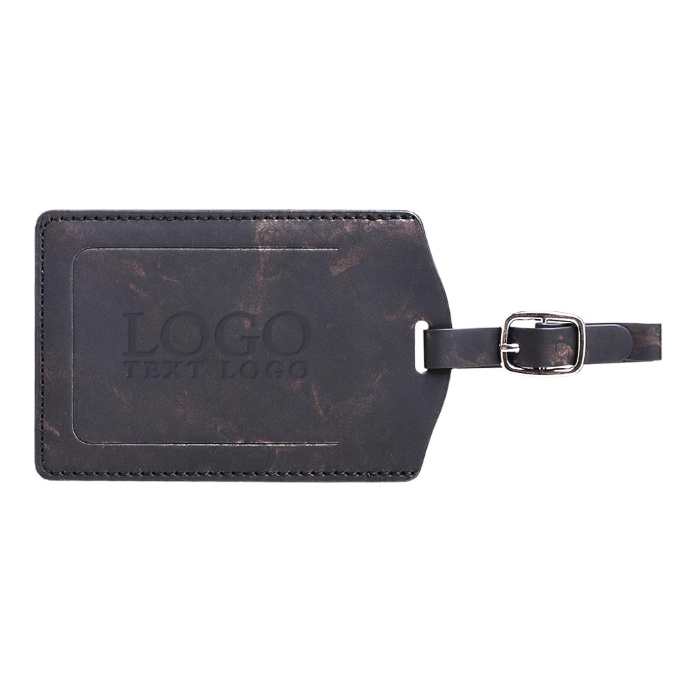 Flip Marbling Luggage Tags Black with Logo