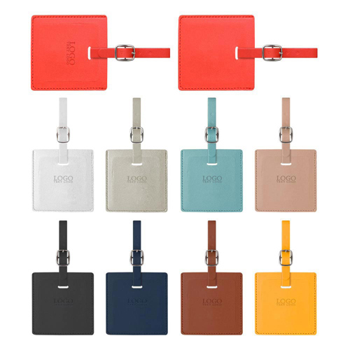 PU Leather Square Luggage Tag