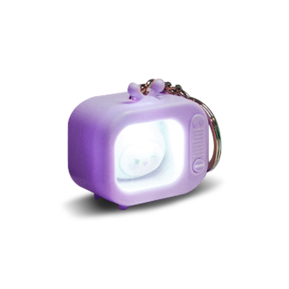 Promo LED TV Keychain side purple