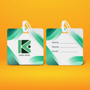 Full Color Square Plastic Luggage Tags With Strap 058632