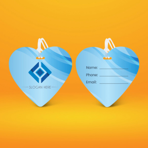 Heart-shaped Luggage Tags with Strap 705041