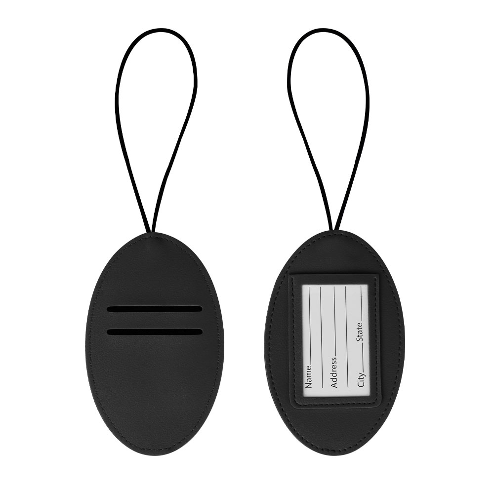 PU Leather Luggage Tags Black PU Leather Luggage Tags Black