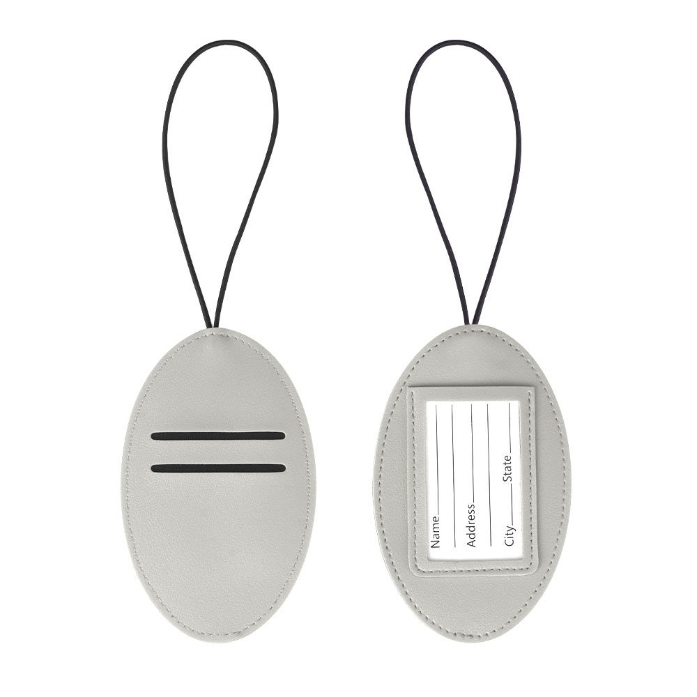 PU Leather Luggage Tags Gray PU Leather Luggage Tags Gray