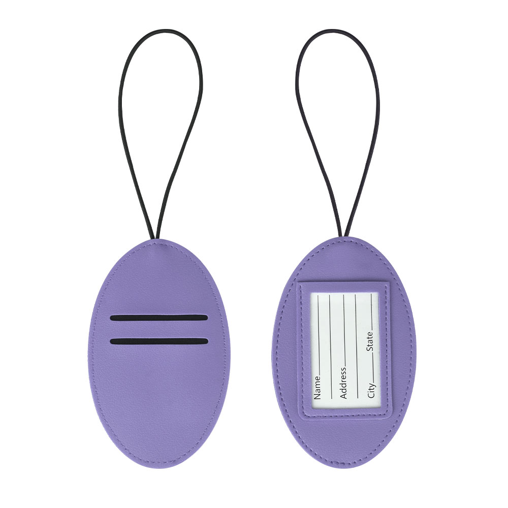 PU Leather Luggage Tags Purple PU Leather Luggage Tags Purple
