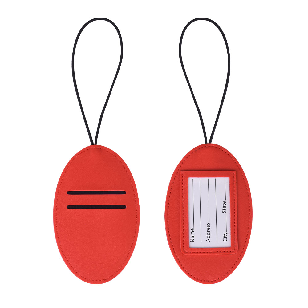 PU Leather Luggage Tags Red PU Leather Luggage Tags Red