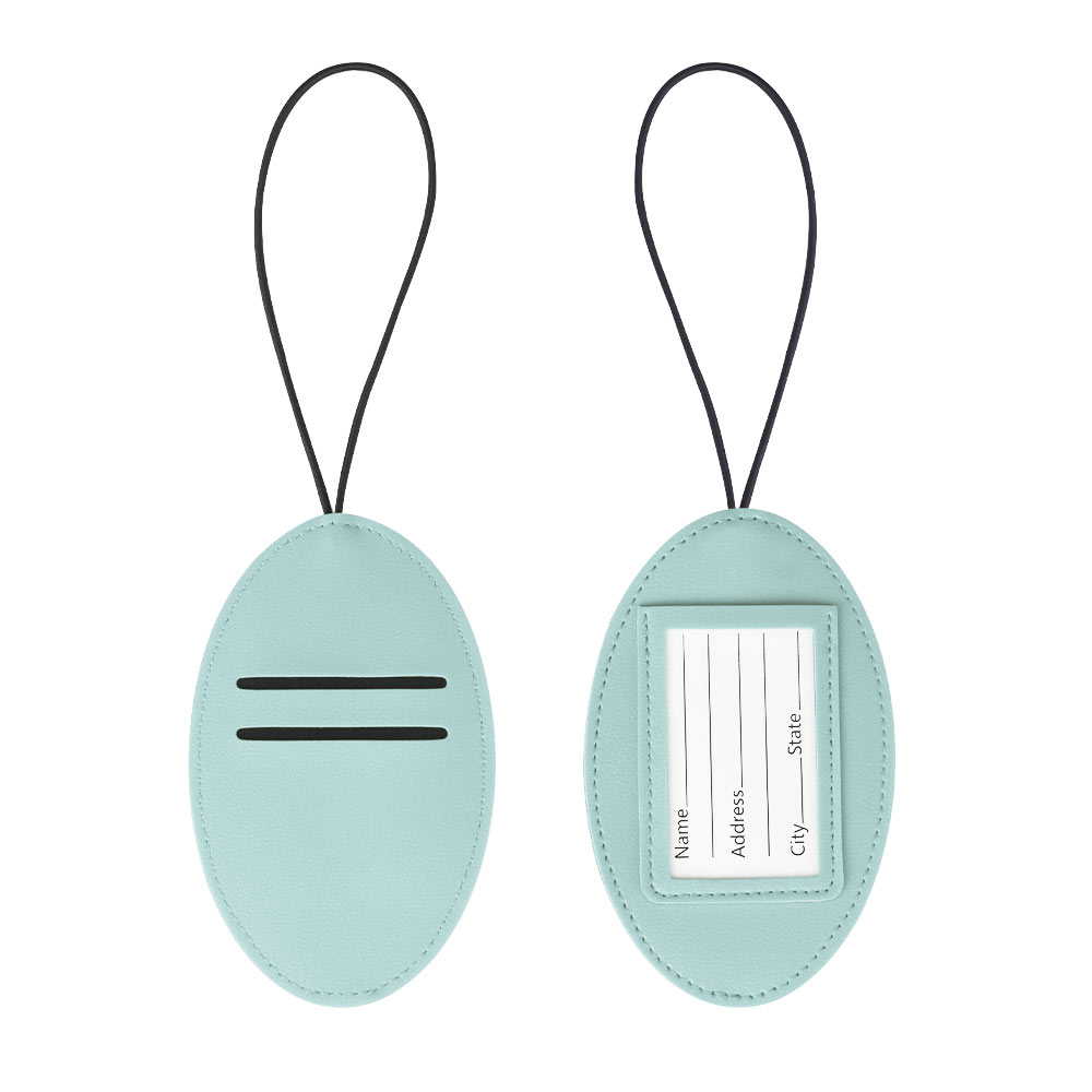 PU Leather Luggage Tags Teal PU Leather Luggage Tags Teal