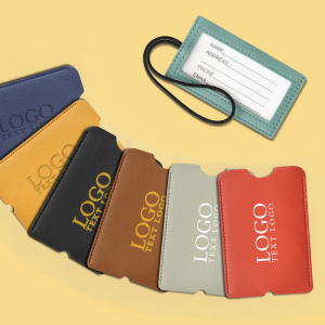 PU Leather Luggage Tag with Loop Strap 657919