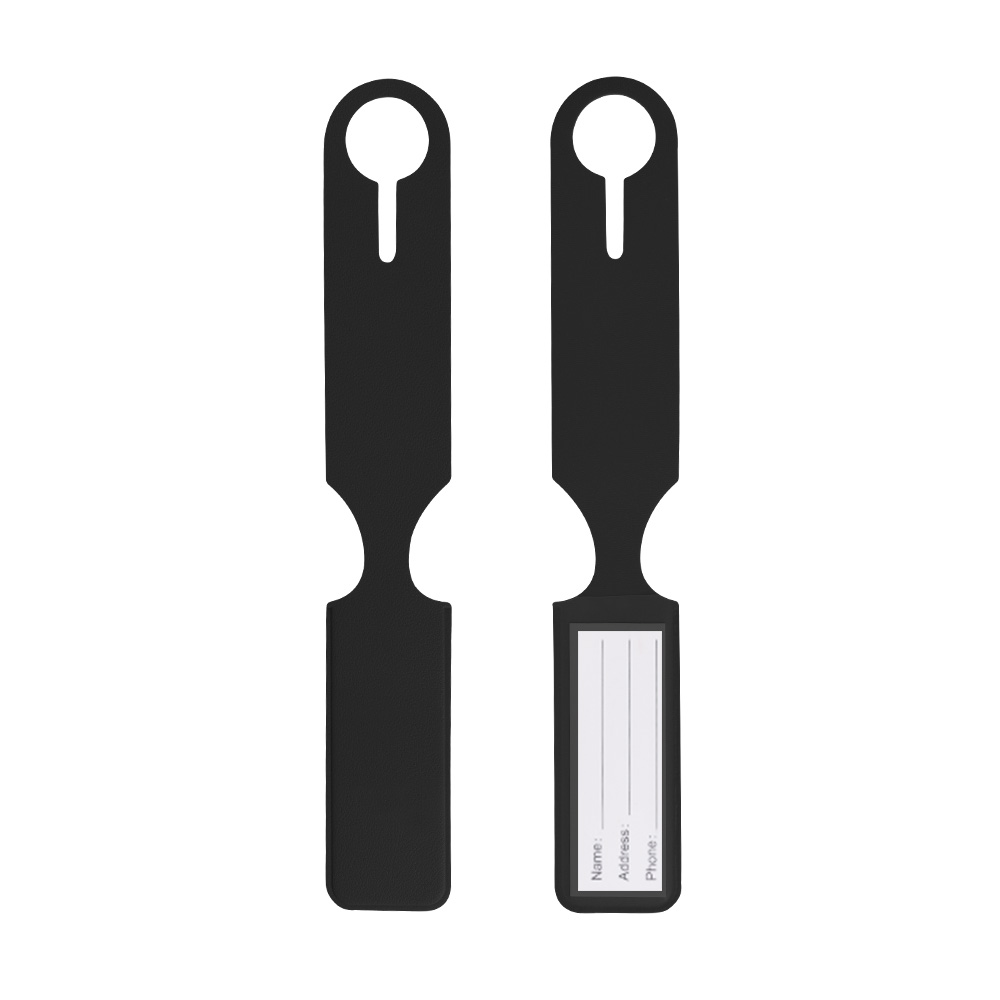 Premium PU Leather Luggage Tag Black Premium PU Leather Luggage Tag Black