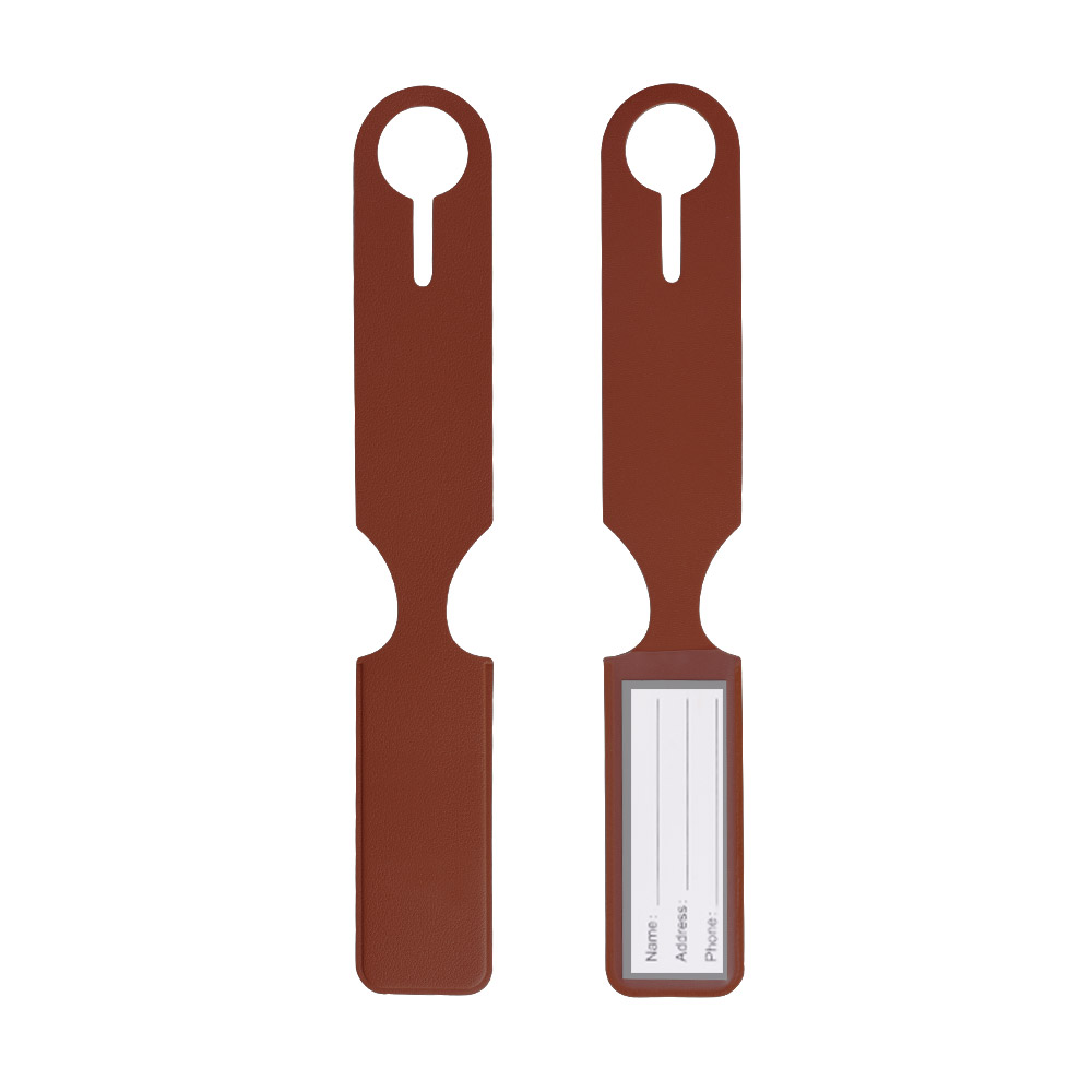 Premium PU Leather Luggage Tag Burgundy Premium PU Leather Luggage Tag Burgundy