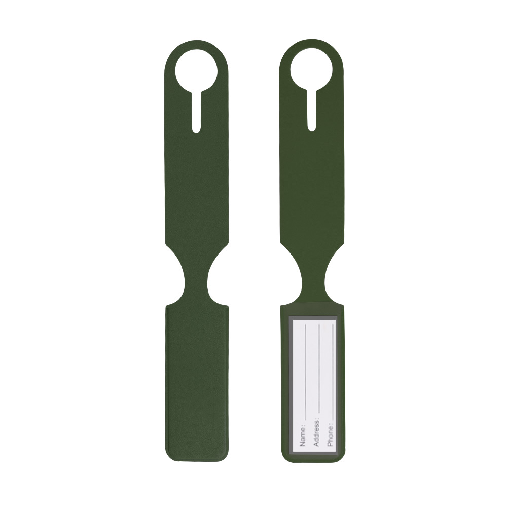 Premium PU Leather Luggage Tag Green Premium PU Leather Luggage Tag Green