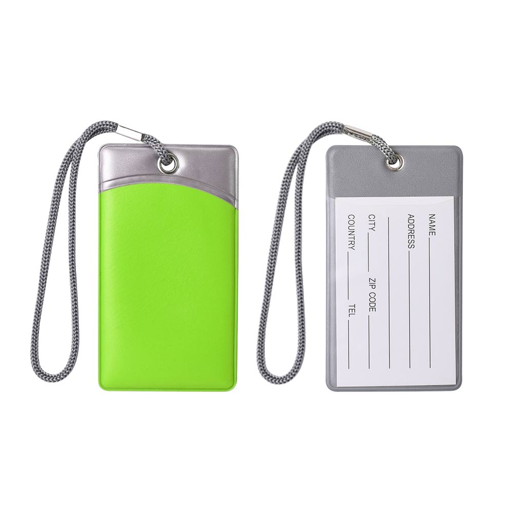 Vinyl Made Rectangular Luggage Tag Lime Vinyl Made Rectangular Luggage Tag Lime