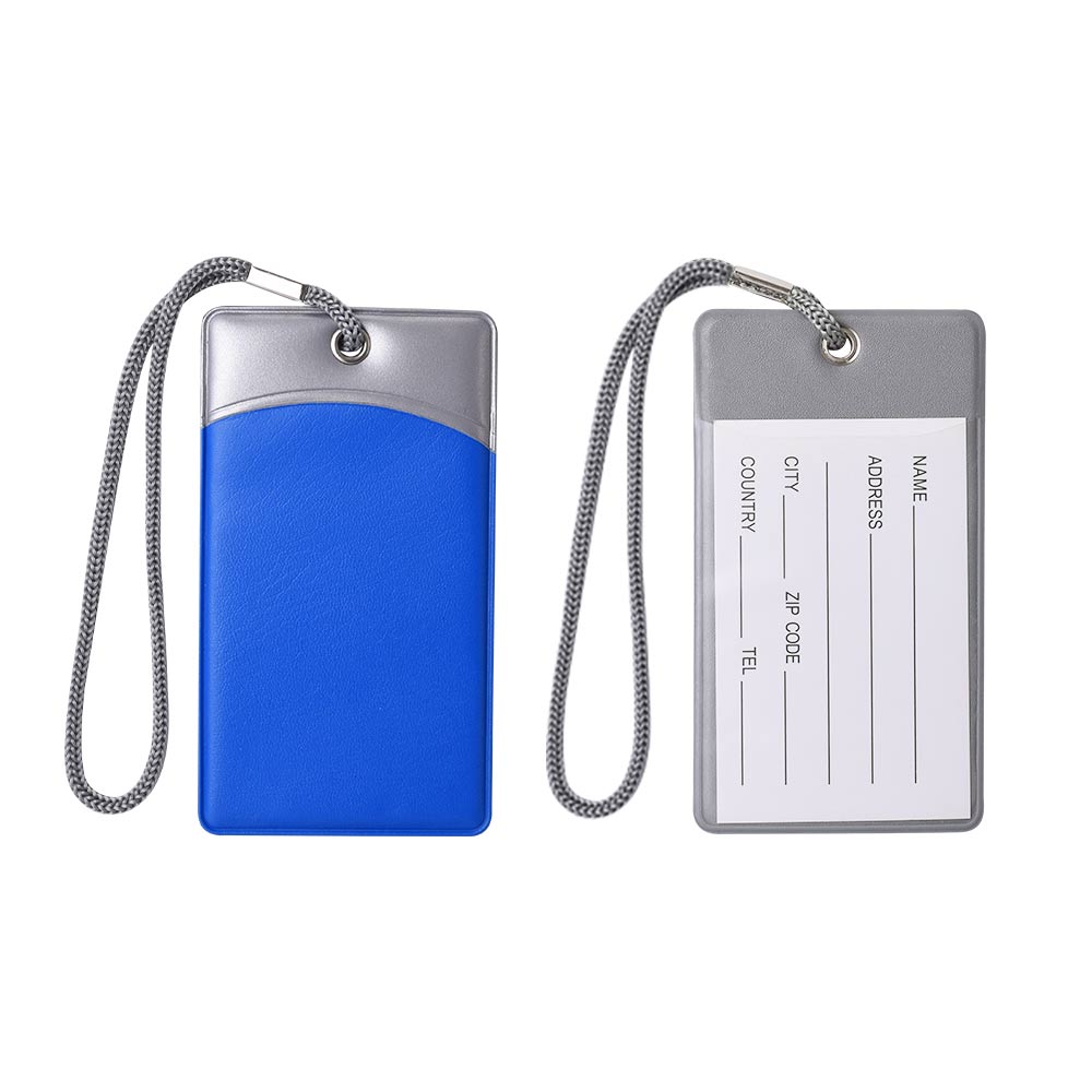 Vinyl Made Rectangular Luggage Tag Royal Blue Vinyl Made Rectangular Luggage Tag Royal Blue