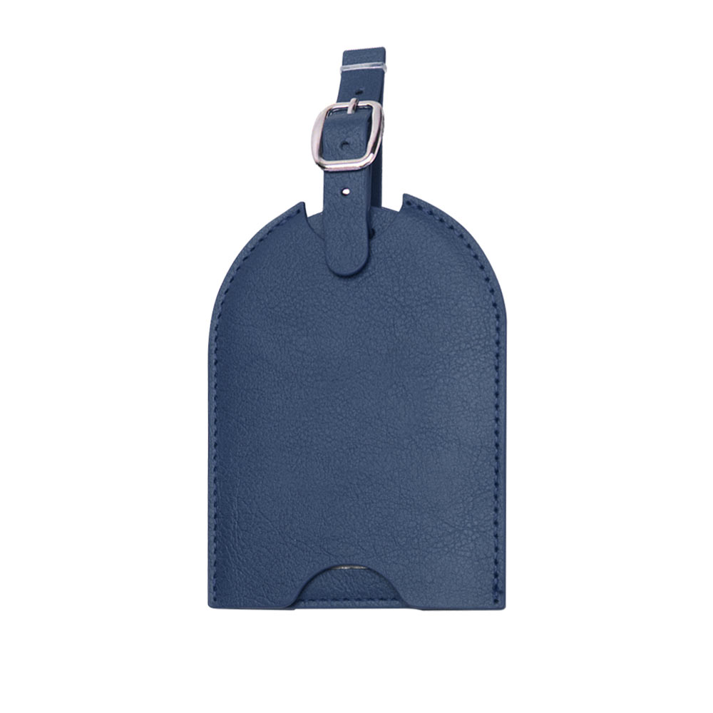Push-Pull leren bagagelabels marineblauw