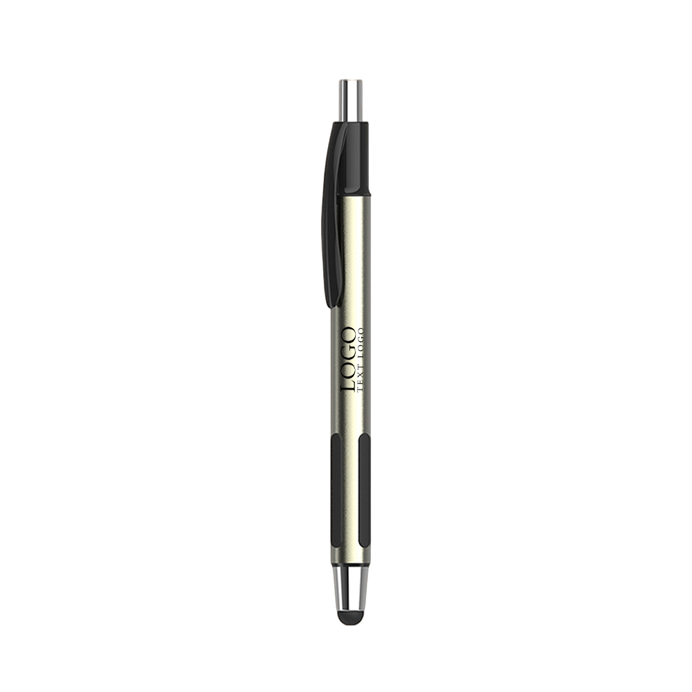Mosaic Metallic Click Action Pen with Stylus gold with logo