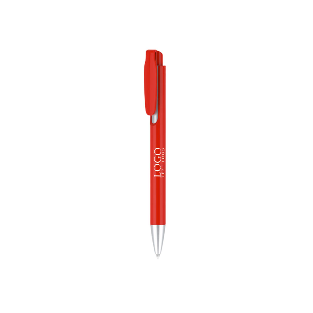 Personalized Click Action Ballpoint Pen red with logo