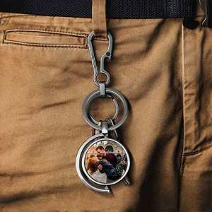 Turnable Double Sided Colorful Photo Keychains