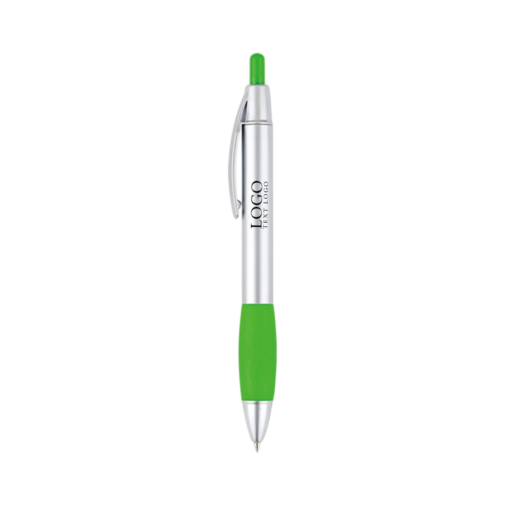 Custom Click-action Ballpoint Pen green with logo