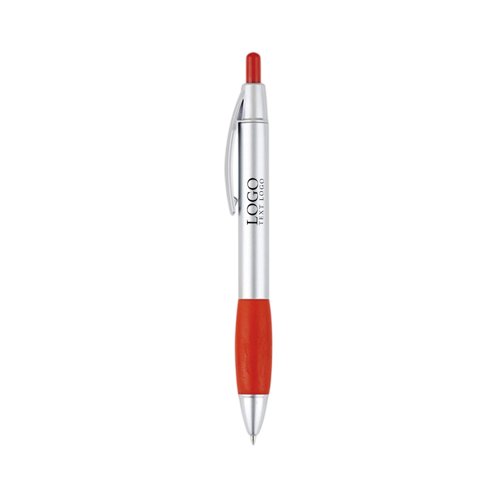 Custom Click-action Ballpoint Pen red with logo