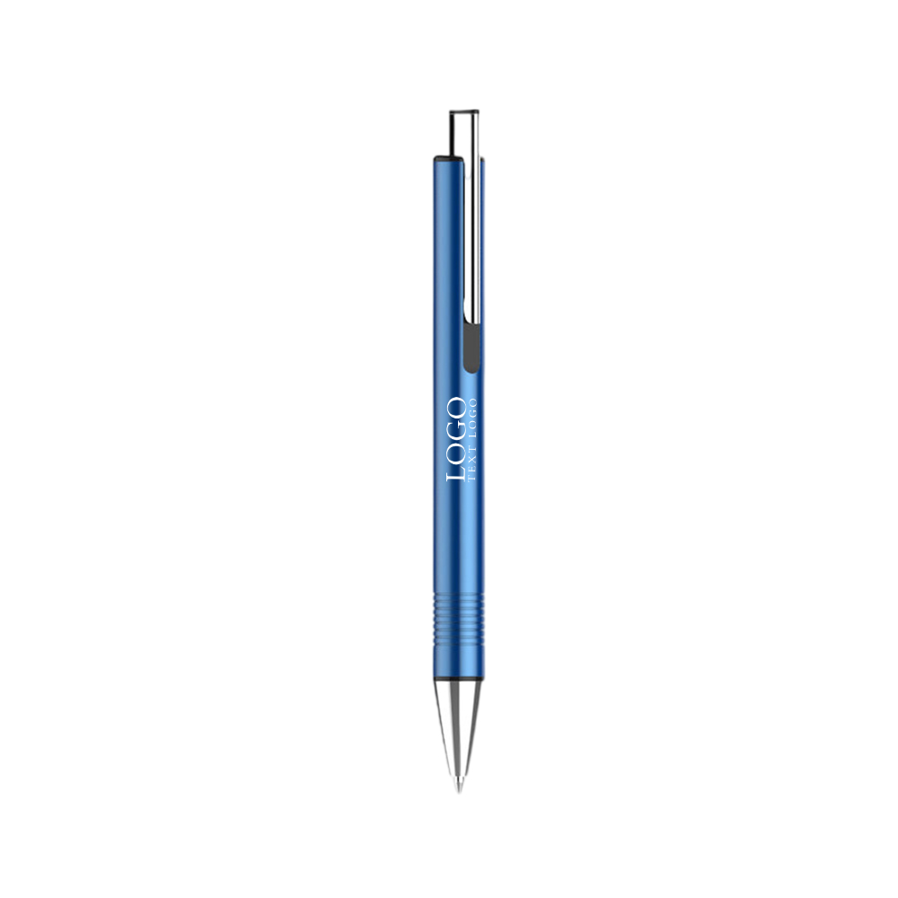 Custom Click Action Metal Construction Ballpoint Pen van star blue with logo
