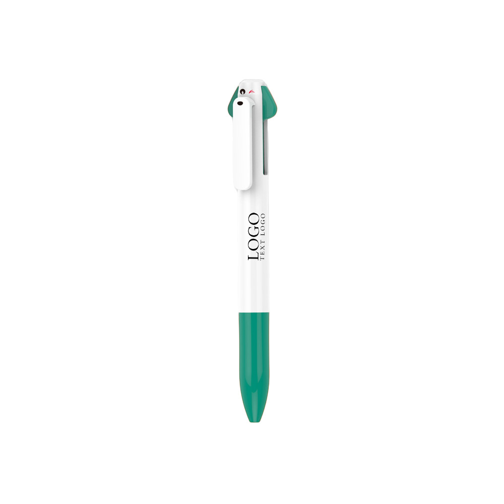 Sleeker Click Action Pen green with logo